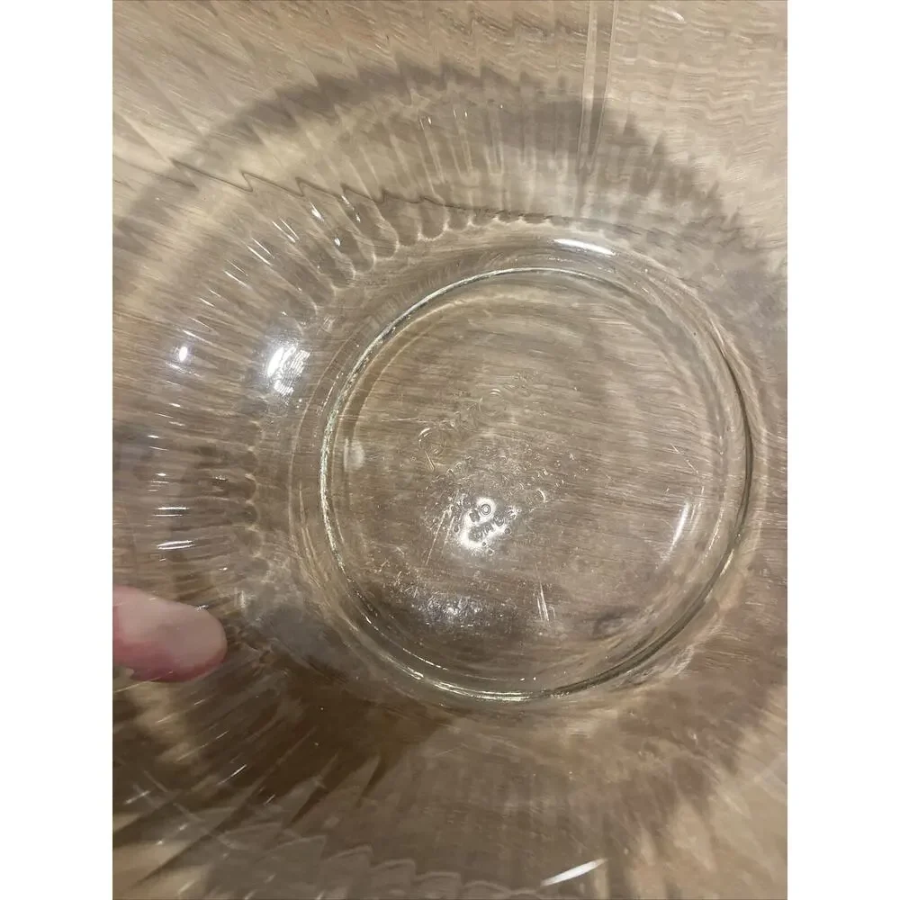 Pyrex Clear Glass 8.5” Ribbed Bowl 10 Cup 2.5 L #7403-S